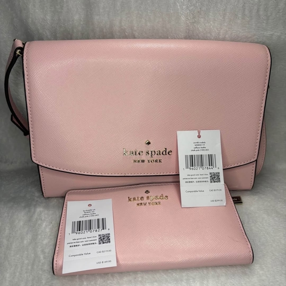 Kate Spade Soft Pink Shoulder Bag and Wallet